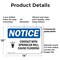 Signmission Contact With Sprinkler Will, 14 in W x Rectangle, Plastic OS-2PACK-NS-P-1014-L-10802 - alternate 7